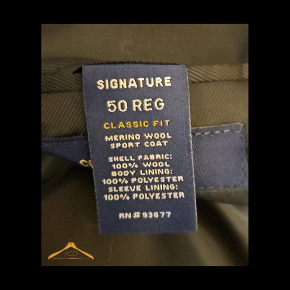 Stafford Sport Coat - 50R, 100% Merino Wool, Black Tweed, NWT - Picture 12 of 14